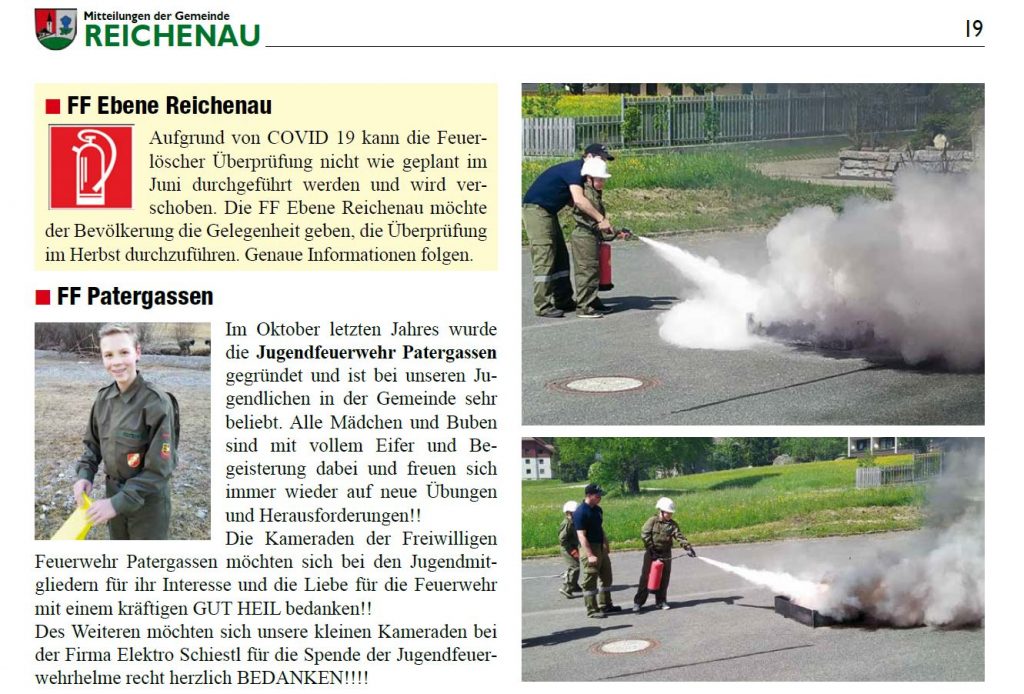 Beiträge Gemeindezeitung
