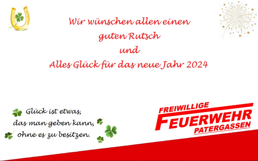 Neujahrsgrüße der FF