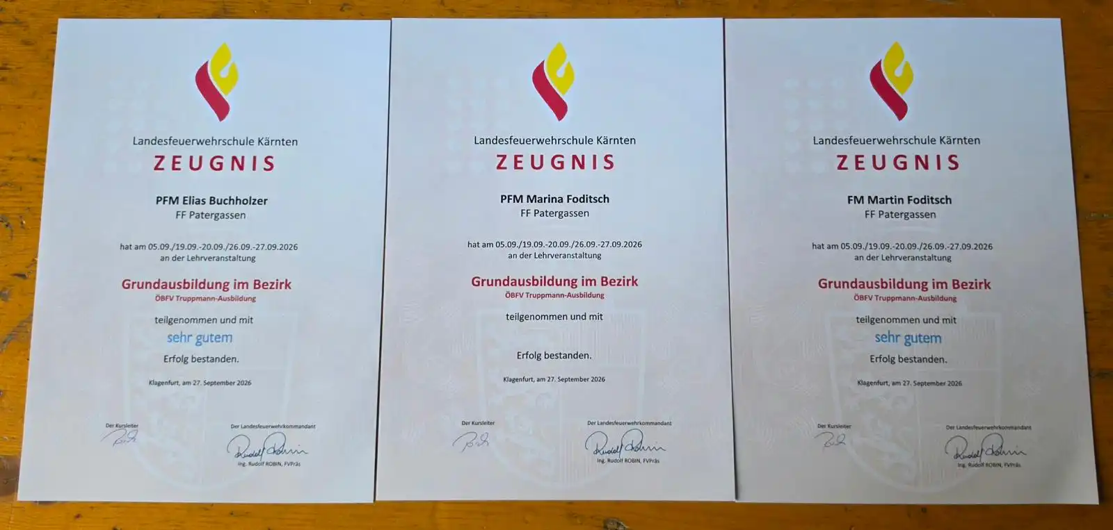 Grund 1 Zeugnisse